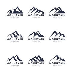Mountain Shape Logo Design Set
