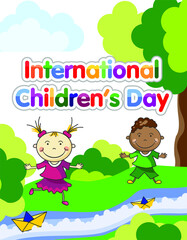 Fototapeta premium World Children's Day illustration vector