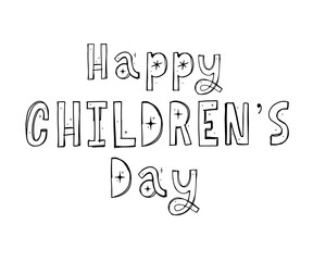 Children's day vector background. Happy Children's Day title. Happy Children's Day inscription.