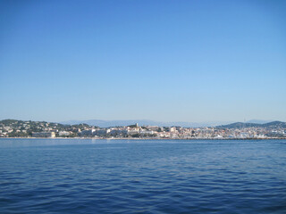 Fototapeta na wymiar Panoramic view of Cannes, France. The city of the sea country.