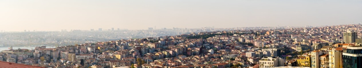Fototapeta na wymiar Aerial panorama of Istanbul architecture. Turkey