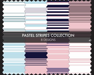 Pastel Stripe Seamless Pattern Collection