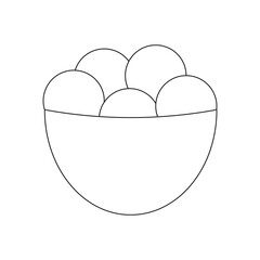 Isolated bowl with buns.