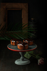 chocolate cake on a table