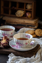 cup of tea and cookies