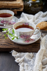 cup of tea and cookies