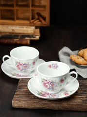 cup of tea with cookies