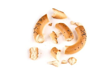 Cracker. Snack. Sweet dry biscuits for tea. 