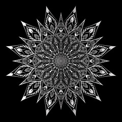 Luxury Arabic, Islamic, Indian, Turkish vector illustration Ornamental round mandala background elements