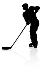 Hockey Player Silhouette