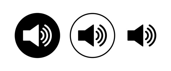 Speaker icons set. Volume icon. Loudspeaker icon vector. Audio. Sound