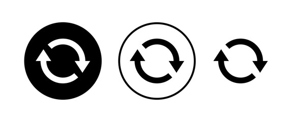 Refresh icons set. Reload icon vector. Update icon. convert icon