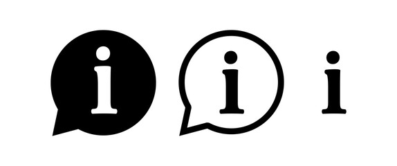 Information icons set. Info sign. About us