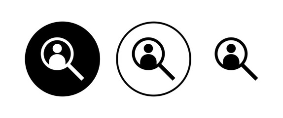 Hiring icons set. Human resources concept. Recruitment. Search job vacancy icon. Hire. Find people icon