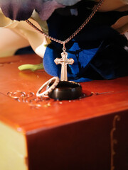 rosary and wedding bands