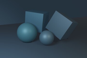 Social media 3D render background