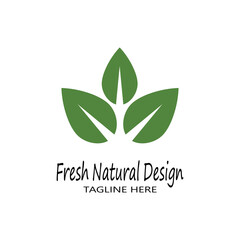 Mint leaves flat vector color icon template illustration design