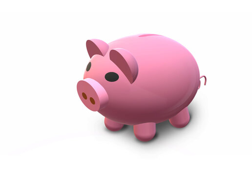 Pink piggy bank. Money saving concept. saving money is an investment for the future. Banking investment. 3D illustration. 3d render.