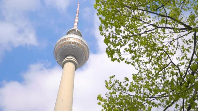 Berlin TV tower in slow motion 180fps