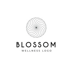 Water lily Lotus logo Flower logo - beauty spa flower symbol wellness health meditation beauty luxury natural fitness yoga lifestyle treatment petals salon organic calming cosmetics
