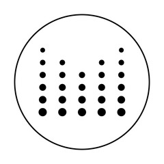 Vector illustration of sound equalizer technology. Sound wave icon. Flat design style.