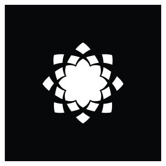 Fototapeta na wymiar Water lily Lotus logo Flower logo - beauty spa flower symbol wellness health meditation beauty luxury natural fitness yoga lifestyle treatment petals salon organic calming cosmetics