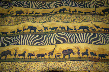 Lovely African Wild Animal pattern Bedspread at Lodge