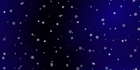 Falling Snowflakes seamless pattern flying snow