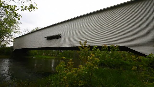 View of Forsyth Mill Covered Bridge in Indiana, United States