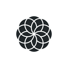 Water lily Lotus logo Flower logo - beauty spa flower symbol wellness health meditation beauty luxury natural fitness yoga lifestyle treatment petals salon organic calming cosmetics