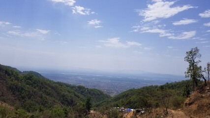 hiking in the mountains
