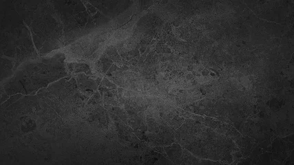 Küchenrückwand glas motiv luxury Italian dark black stone pattern background. black stone texture background with beautiful soft mineral veins. marble natural pattern for background, exotic abstract limestone. © WONGSAKORN