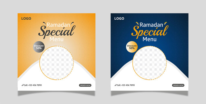 Special Ramadan Foods Menu Social Media Post Banner 