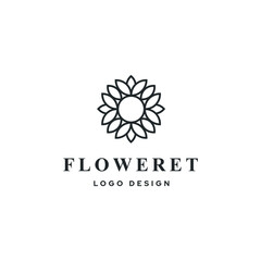 Water lily Lotus logo Flower logo - beauty spa flower symbol wellness health meditation beauty luxury natural fitness yoga lifestyle treatment petals salon organic calming cosmetics