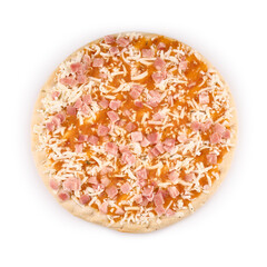 Frozen pizza. Fast food. Italian dish