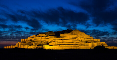 Chogha Zanbil is an ancient Elamite complex in Khuzestan province of Iran. It is one of the few existent ziggurats outside Mesopotamia.