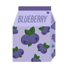 Blueberry yogurt or juice with berries