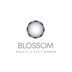 Water lily Lotus logo Flower logo - beauty spa flower symbol wellness health meditation beauty luxury natural fitness yoga lifestyle treatment petals salon organic calming cosmetics