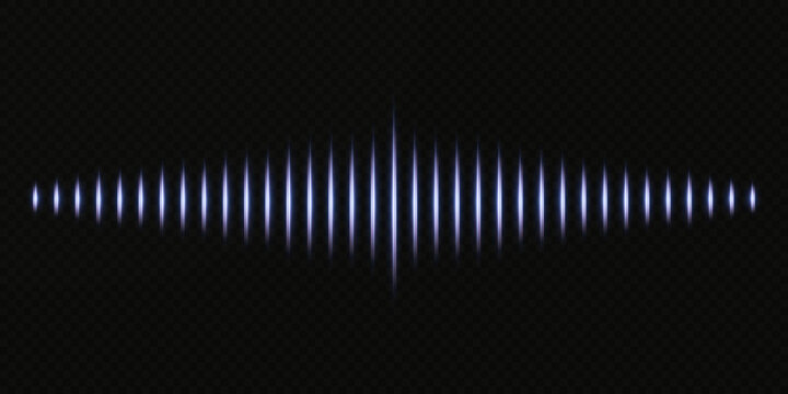 abstract blue digital equalizer, vector of sound wave pattern element 