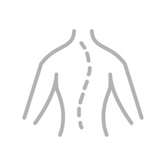back pain icon, vector illustration