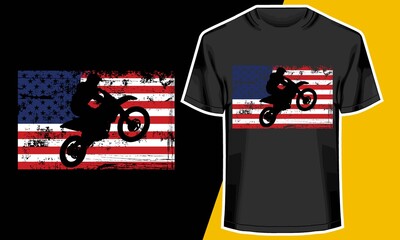 Dirt Bike American Flag, American Flag T shirts,  Dirt Bike T shirts,  , T shirt Design Idea
