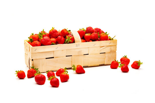 Erbeeren im Spankorb