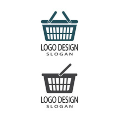 Basket store and Shopping Cart Logo vector Template Illustration Design