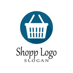 Basket store and Shopping Cart Logo vector Template Illustration Design