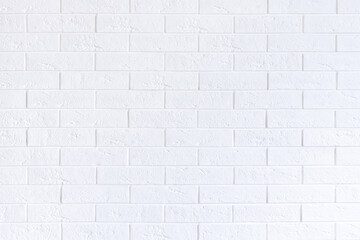 Fototapeta premium Texture White brick wall for background
