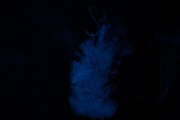 Blue and pink steam on a black background.
