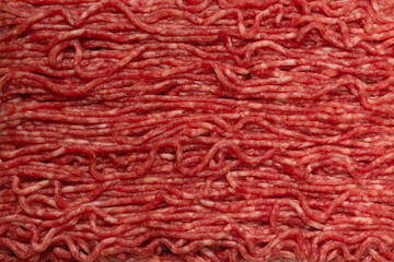 Chopped meat background. Top view.