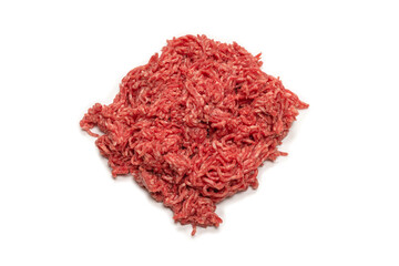 Chopped meat background. Top view.