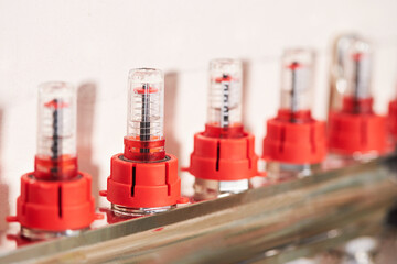 Water heating pump valves, pressure gauges for underfloor heating systems