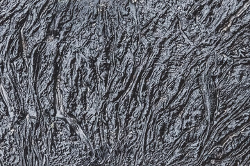 Black bitumen abstract dark pattern texture background, industrial oil refinery waste